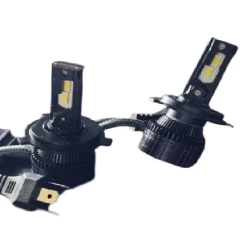 Set 2 becuri LED H4 V88s cu doua 2 faze 3 pini Canbus putere 380W lumina alb-rece 18 000 lumeni temperatura 6000k