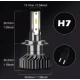 Set 2 becuri LED H7 F2 MINI COB 100W lumina alb-rece 12.000 lumeni