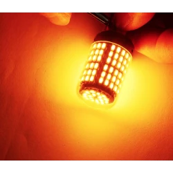 Set 2 Becuri LED semnalizare ORANGE soclu Py 150 grade LED 1156 led 144 SMD PY21