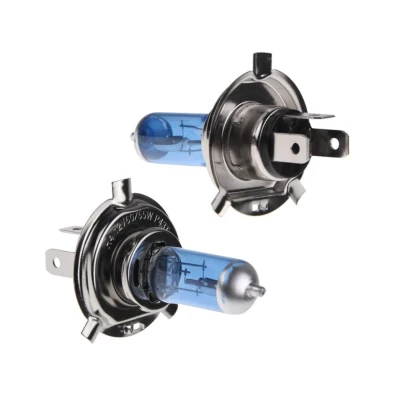 Set 2 becuri Pegasus H4 cu doua faze Xenon EFFECT halogen putere 100W temperatura 5000K