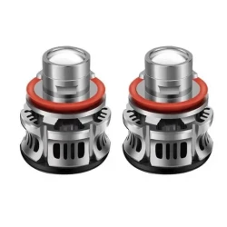 Set 2 becuri V6 auto LED H11 de 100W 6000k lumina alb rece si flux luminos