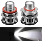 Set 2 becuri V6 auto LED H11 de 100W 6000k lumina alb rece si flux luminos