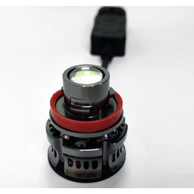 Set 2 becuri V6 auto LED H11 de 100W 6000k lumina alb rece si flux luminos