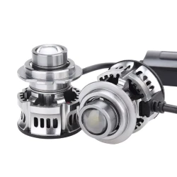 Set 2 becuri V6 auto LED H7 de 100W 6000k lumina alb rece si flux luminos