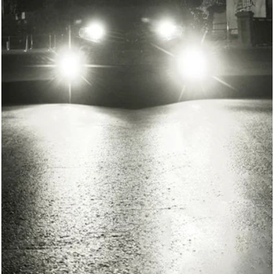 Set 2 becuri V6 auto LED H7 de 100W 6000k lumina alb rece si flux luminos