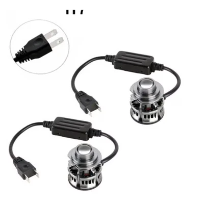 Set 2 becuri V6 auto LED H7 de 100W 6000k lumina alb rece si flux luminos