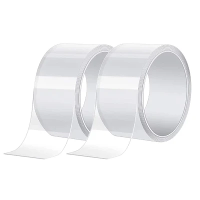 Set 2 Benzi late adezive etansare pentru baie din plastic TRANSPARENT 3 M