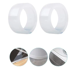 Set 2 Benzi late adezive etansare pentru baie din plastic TRANSPARENT 3 M