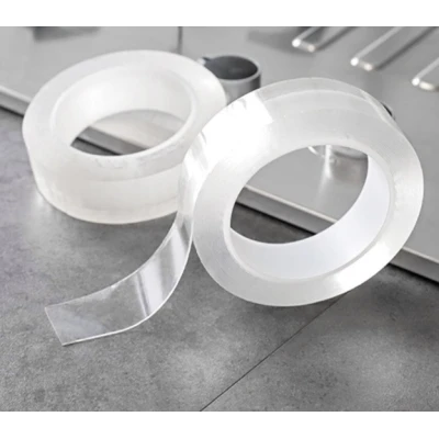 Set 2 Benzi late adezive etansare pentru baie din plastic TRANSPARENT 3 M
