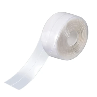Set 2 Benzi late adezive etansare pentru baie din plastic TRANSPARENT 3 M