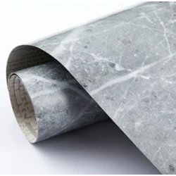 Set 2 Folii imitatie marmura GRI cu ALB autoadezive pentru bucatarie baie 60 x 300 cm