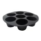 Set 2 Forme din silicon de briose pentru Airfryer cu 7 compartimente NEGRU