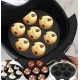 Set 2 Forme din silicon de briose pentru Airfryer cu 7 compartimente NEGRU