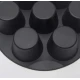 Set 2 Forme din silicon de briose pentru Airfryer cu 7 compartimente NEGRU