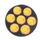 Set 2 Forme din silicon de briose pentru Airfryer cu 7 compartimente NEGRU