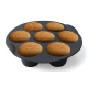 Set 2 Forme din silicon de briose pentru Airfryer cu 7 compartimente NEGRU