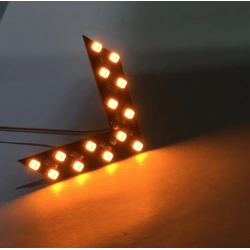 Set 2 Indicatoare semnalizare oglinda tip sageata LED Galben 12V tuning auto