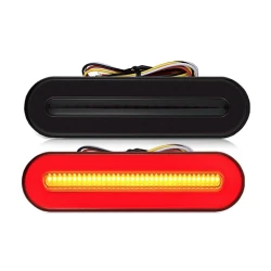 Set 2 Lampi 12 cm auto spate LED 12/24V stop frana semnal dinamic 12 cm
