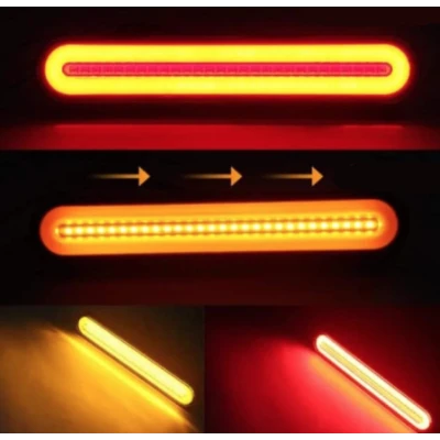 Set 2 Lampi 12 cm auto spate LED 12/24V stop frana semnal dinamic 12 cm