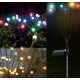 Set 2 Lampi LED decorative de gradina cu 6 bulbi incarcare solara si senzor de miscare cu lumina multicolora