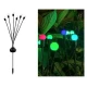 Set 2 Lampi LED decorative de gradina cu 6 bulbi incarcare solara si senzor de miscare cu lumina multicolora