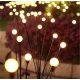 Set 2 Lampi solare LED Alb Cald cu 6 bulbi decoratiune gradina licurici