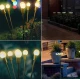 Set 2 Lampi solare LED Alb Cald cu 6 bulbi decoratiune gradina licurici