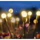 Set 2 Lampi solare LED Alb Cald cu 6 bulbi decoratiune gradina licurici