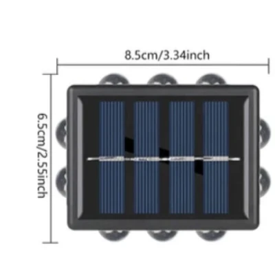 Set 2 lampi solare YD2309 de perete cu 12 LED