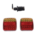Set 2 lampi spate Led magnetice pentru remorca 12/24V Wireless fara fir