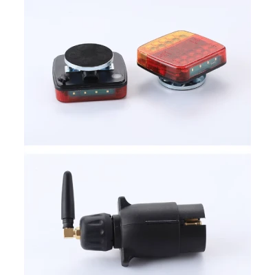 Set 2 lampi spate Led magnetice pentru remorca 12/24V Wireless fara fir