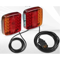 Set 2 lampi spate LED magnetice pentru remorca 12V cu cablu