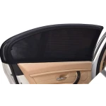 Set 2 Parasolar auto elastic din plasa negru