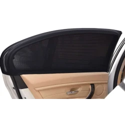 Set 2 Parasolar auto elastic din plasa negru