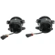 Set 2 proiectoare ceata cu DRL Angel Eyes 89 milimetri 3.5” cu 3 functii alb cu semnal galben
