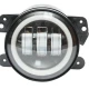 Set 2 proiectoare ceata cu DRL Angel Eyes 89 milimetri 3.5” cu 3 functii alb cu semnal galben