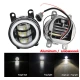Set 2 proiectoare ceata cu DRL Angel Eyes 89 milimetri 3.5” cu 3 functii alb cu semnal galben