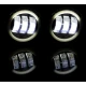 Set 2 proiectoare ceata cu DRL Angel Eyes 89 milimetri 3.5” cu 3 functii alb cu semnal galben