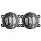 Set 2 proiectoare ceata LED Dacia Renault Nissan lumina alb + galben