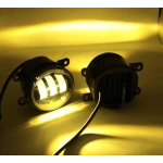 Set 2 proiectoare ceata LED Dacia Renault Nissan lumina alb + galben