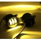 Set 2 proiectoare ceata LED Dacia Renault Nissan lumina alb + galben