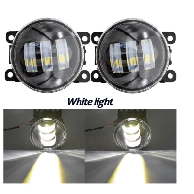 Set 2 proiectoare ceata LED Dacia Renault Nissan lumina alb + galben