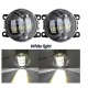 Set 2 proiectoare ceata LED Dacia Renault Nissan lumina alb + galben