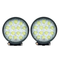 Set 2 Proiectoare LED TP-1642 auto offroad 42W 12V-24V 3520 lumeni ROTUNDE