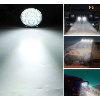 Set 2 Proiectoare LED TP-1642 auto offroad 42W 12V-24V 3520 lumeni ROTUNDE