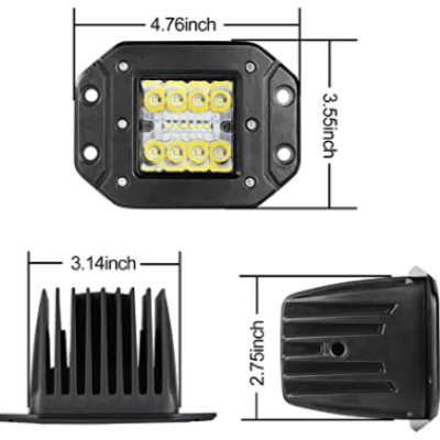 Set 2 Proiector auto 48W 4/6/4 LED 3 randuri 12/24v