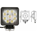 Set 2 Proiector Led Offroad  9 Led 27W Patrat Auto
