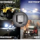 Set 2 Proiector PATRAT 16 led 12v-24v  48w  lumina alba 6000k Slim