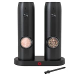Set 2 rasnite electrice sare si piper stand incarcare USB