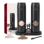 Set 2 rasnite electrice sare si piper stand incarcare USB